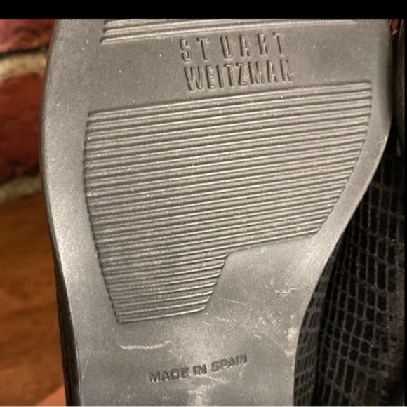 Stuart Weitzman Black pattern Slip On Loafers Size 6 - Picture 9 of 10